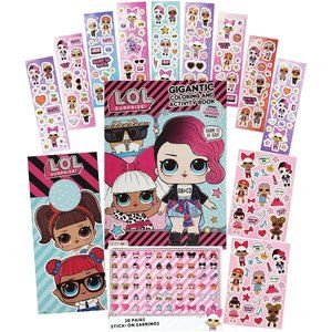 LOL Surprise Coloring Activity Stickers Earrings